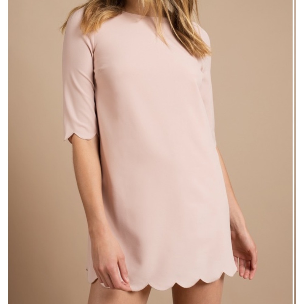 Toni Lilac purple Scalloped Shift dress Small